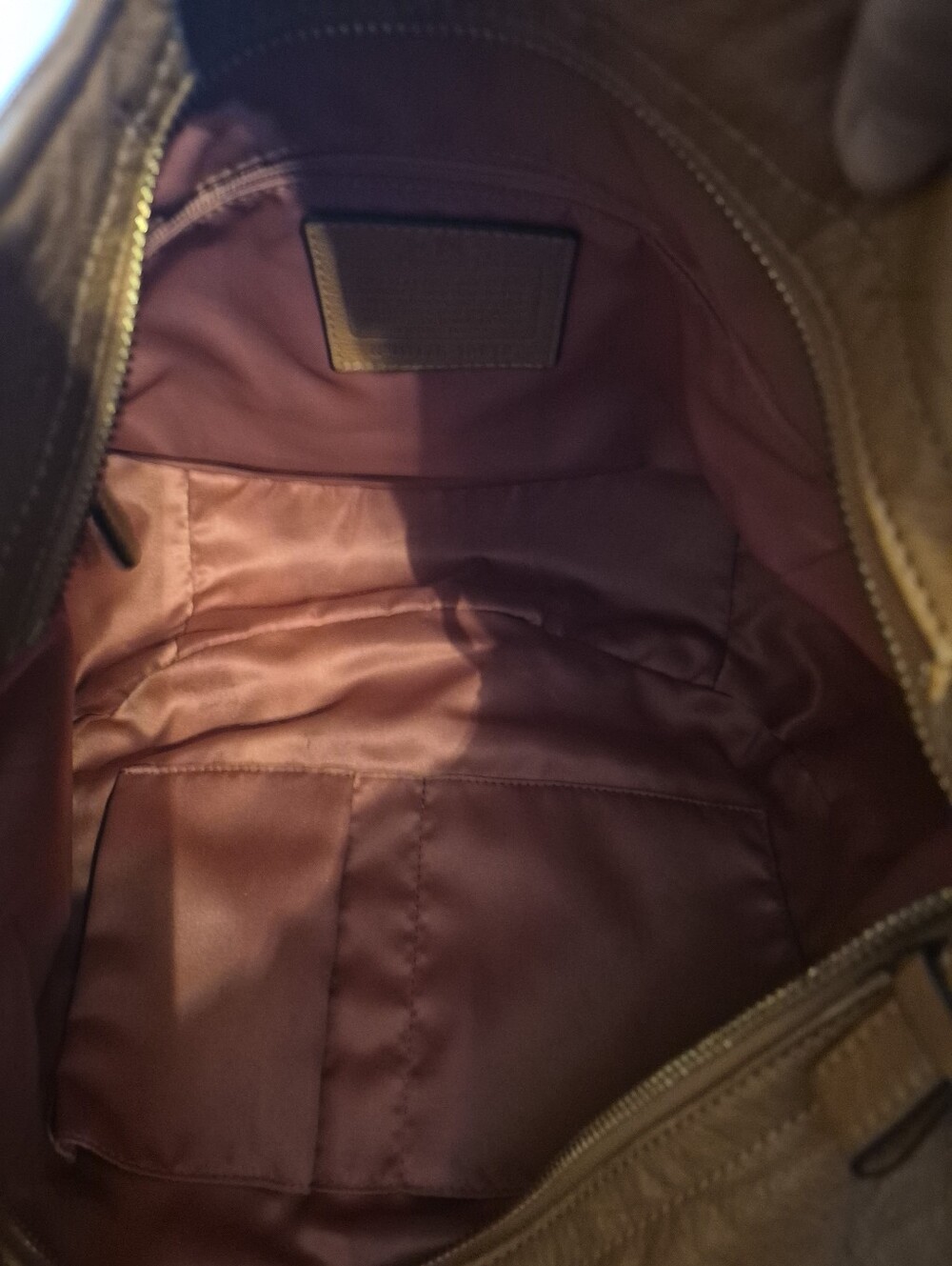 Coach Madison Abigail #18612 Pebbled Leather Hobo Bag in Saddle Tan - Picture 11 of 13